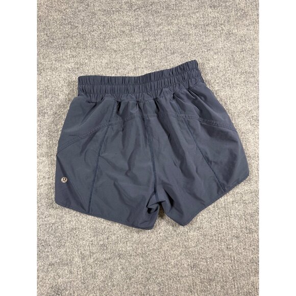 Lululemon Track That Short 5" Navy Lined W7AQES Size 6 - Picture 2 of 3